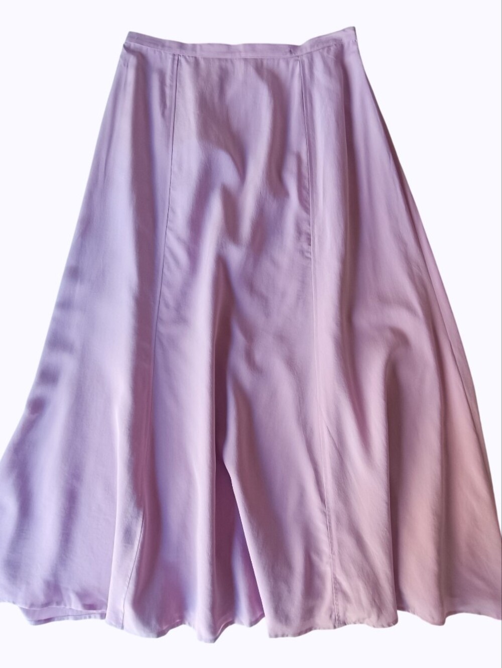 VTG Laura Ashley 100% Silk Paneled Midi Skirt Pink Lavender NWT Size 8 VTG